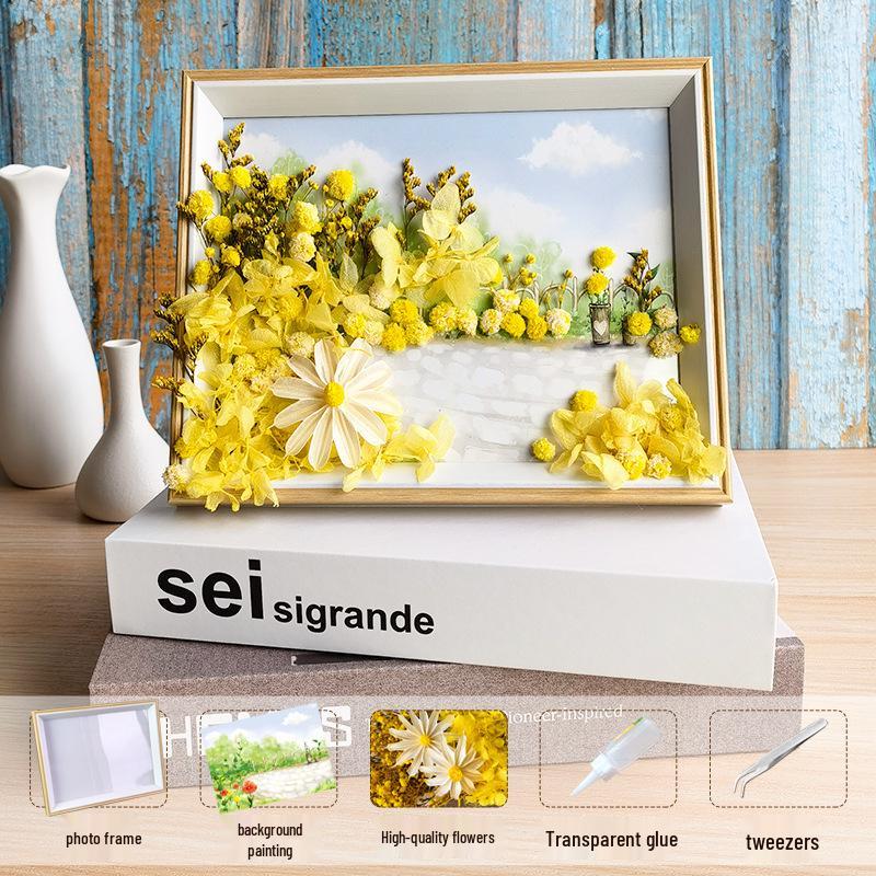 DIY Handmade 3D Preserved Flower Photo Frame Craft Kit