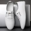 Men's Leather Shoes New Breathable Deodorant White Casual Shoes Soft Sole Soft Surface Leather Shoes Men