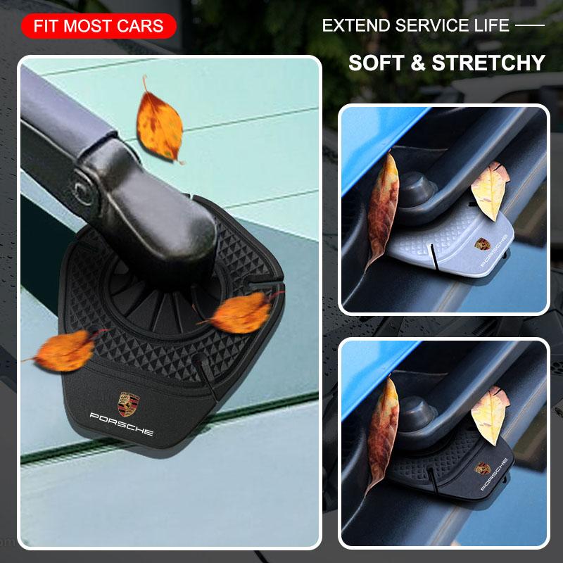 2Pcs Car Windshield Wiper Protective Cover Dust Wiper Emblem Car Styling For Porsche Boxster Cayenne Panamera Macan Cayman 911 918 996 917 991