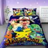 Pikachu Bedding Set Cartoon Anime Children Bedroom Quilt Cover Boy Girl Bedclothes Single Double King Duvet Cover Best Gifts