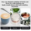 USB Rechargeable Milk Frother Hanheld Stainless Steel Portable Hand Frother Wand Drink Mixer Egg Beater
