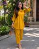 Women's Office Wear Cotton Kurti Cord Set Indian Bollywood Ethnic Kurta Pant Set