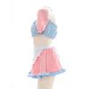 SHLYMP Maid Sexy Maid Sexy Babydoll Bikini Mini One Size Fits Pink Costume, Lingerie, Cosplay, Erotic, Extreme, Naughty, Lingerie, Dress, Apron,