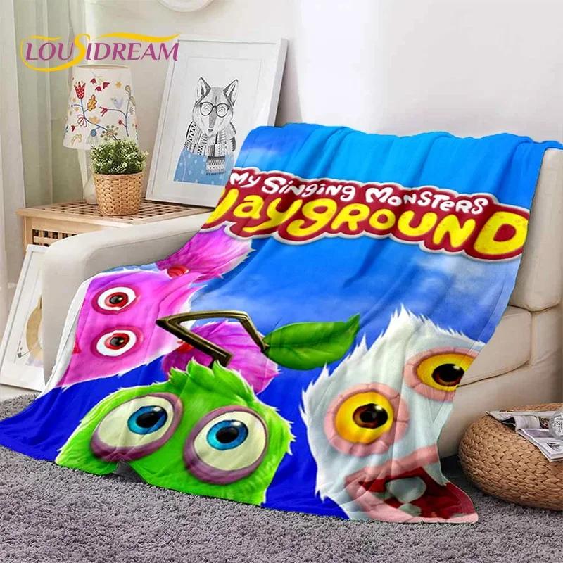 Game My Singing Monsters Cartoon Soft Flannel Blanket for Bed Bedroom Sofa Picnic ,Throw Blanket for Cover Outdoors Leisure Gift