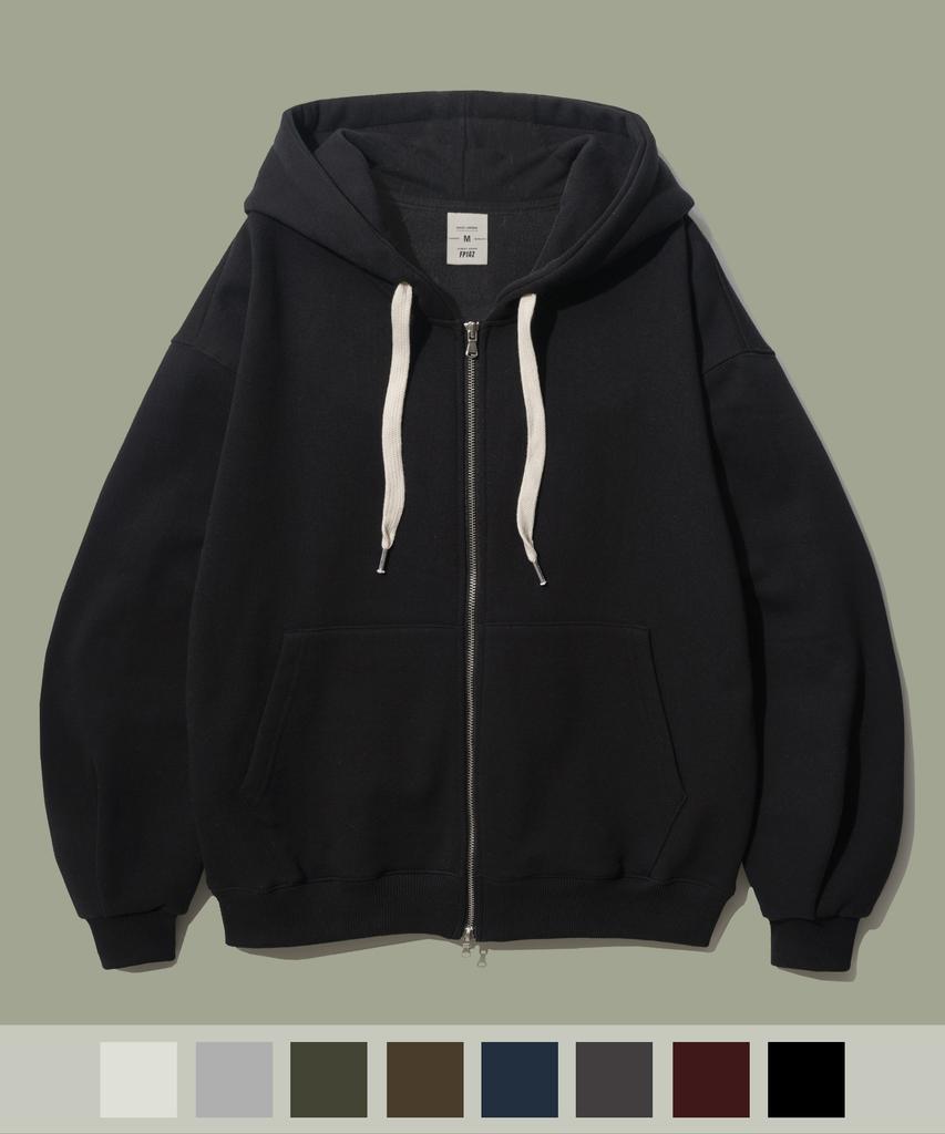 Fp142 Youthful Balloon Zip-Up Hoodie Black Sjhd1327