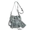 New Versatile Drawstring Women's Bag Fashion Bucket Bag Rivet Motorcycle Bag High-end Casual Commuter Shoulder Crossbody Bag