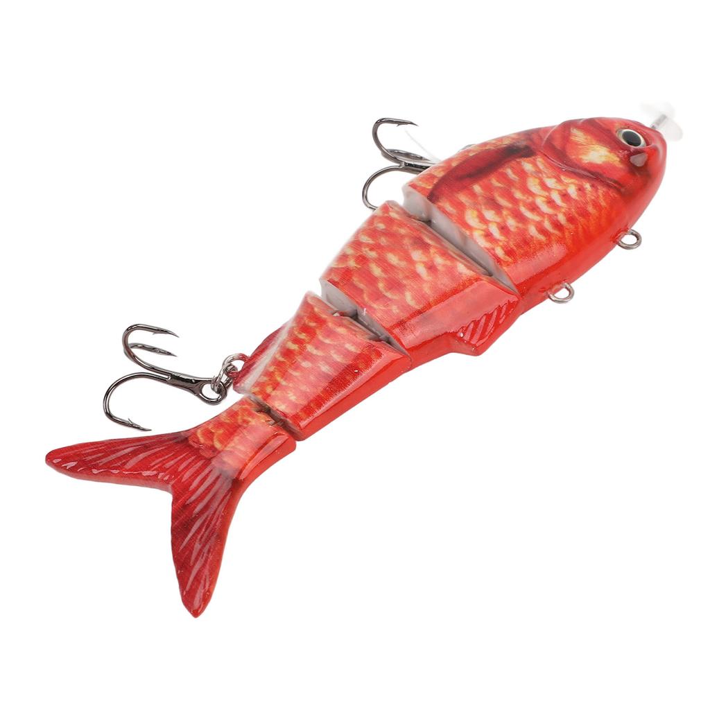 Robotic Swimming Fishing Bait Multi Jointed USB Rechargeable Electric Fishing Lure with LED Light