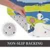 1pc Sexposer Bath Mat & Doormat - 100% Tech Fabric with Rubber Backing, Machine Washable, Irregular Shape for Bathroom Kitchen E