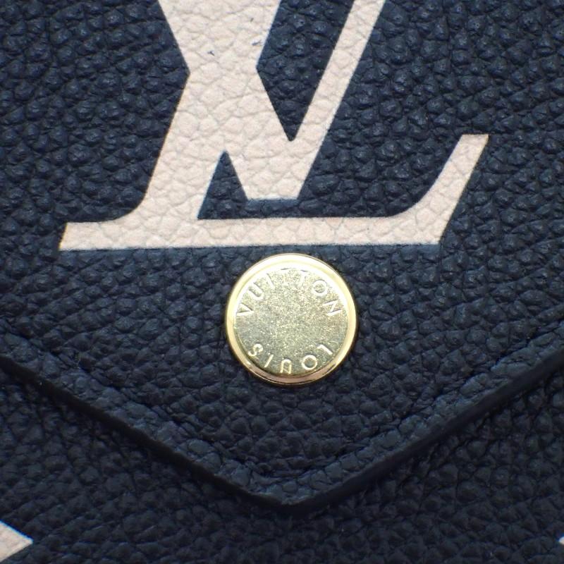 LOUIS VUITTON  M80968 Tri-fold wallet black leather Women