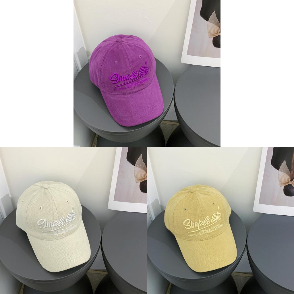 Minimalist Embroidered Letter Baseball Cap For Adults Summer Casual Fashion