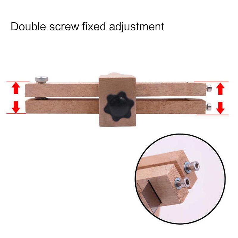 Wooden Adjusting Leather Strap Belt Cutter Leather Strap Cutter With 5 Blades Diy Hand Leather Belt Cutting Craft Tools