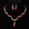 Flower Jewelry Bridal Earrings Necklace Suit Wedding Banquet Clothing Accessories