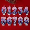 3D Birthday Candles 0-9 Number Cake Decorating Candles Mermaid Theme Birthday Cake Topper Decorations Anniversary Party Supplies
