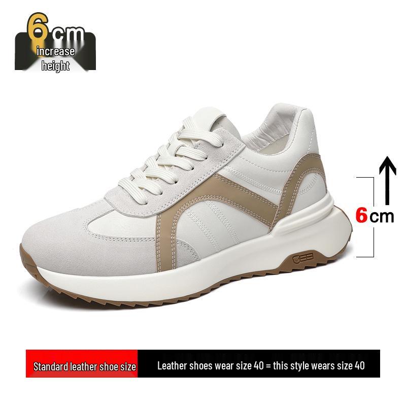 Men's 8cm Height-Boosting Korean Style Casual Skate Sneakers