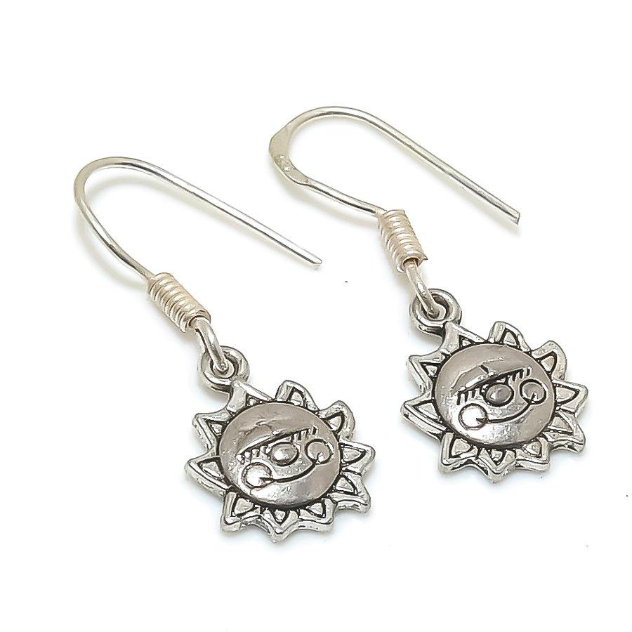 

Натуральные непальские подарочные серьги ручной работы из стерлингового серебра 925 пробы 1,18 дюйма B0F54