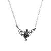 Heart-Shaped Clavicle Chain Drip Oil Pendant - Retro Dark Style Women's Accessory