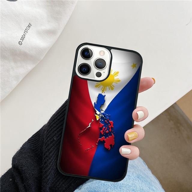 

Ph Philippines Flag Plastic Black Phone Case Cover For iPhone 17 Air 15 16e 14 13 12 Pro Max 11 Pro Max Plus Coque iPhone 11