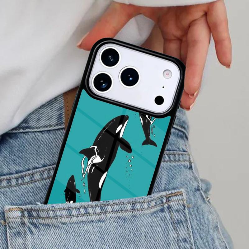 Killer Whale Orca Phone Case for iPhone 17ProMax 12 13 14 15 16e 17 Pro Max Plus Air Cover
