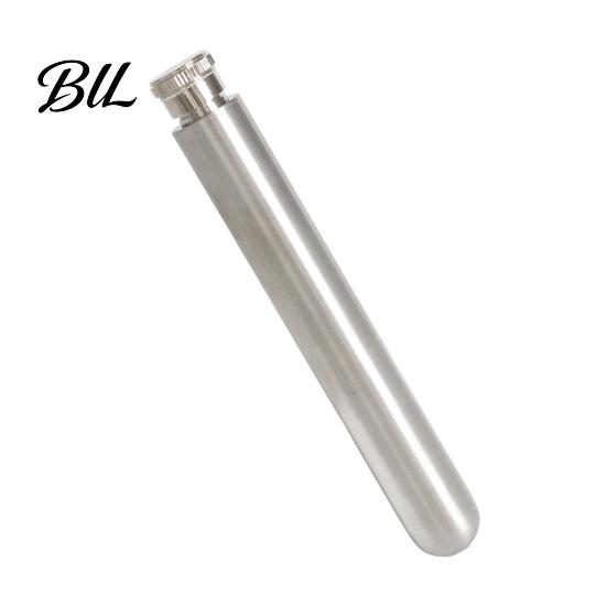Weinrohr Luftdichte Metallbehälter 1,5oz Edelstahl Taschenflasche für Freizeit Ausflug Halter Röhre Tragbare Spirituosenflasche für Whiskey Wodka Spirituosen Sommer 1pc gray