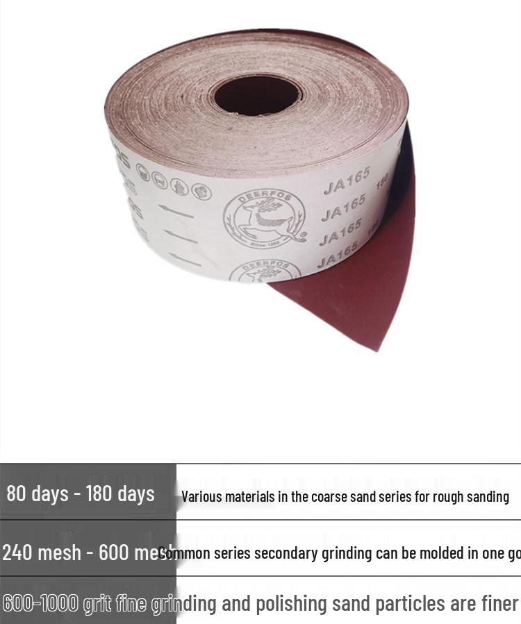 Korean Deer Sandpaper Roll: Durable, Hand-Tearable Sandpaper for Stone, Wood Carving, Furniture & Metal Polishing