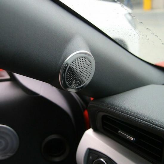 Interior A-Pillar Side Stereo Speaker Cover Trim For Ford Mustang 2015+ Chrome