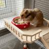 Cute Pet Feeding Tray Ceramic Pet Feeding Bowl Creative Hamster Mushroom Food Bowl  Decorative
