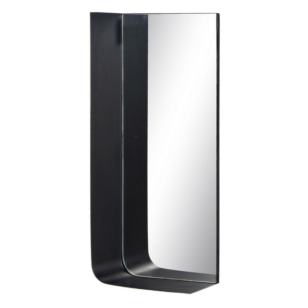 Wall Mirror 20 X 12 X 50 Cm Black Gold Metal