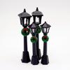 Dollhouse Christmas Street Lamp Simulation Wreath Street Lamp Decoration Model Lamp Creative Small Ornament Christmas Decoration