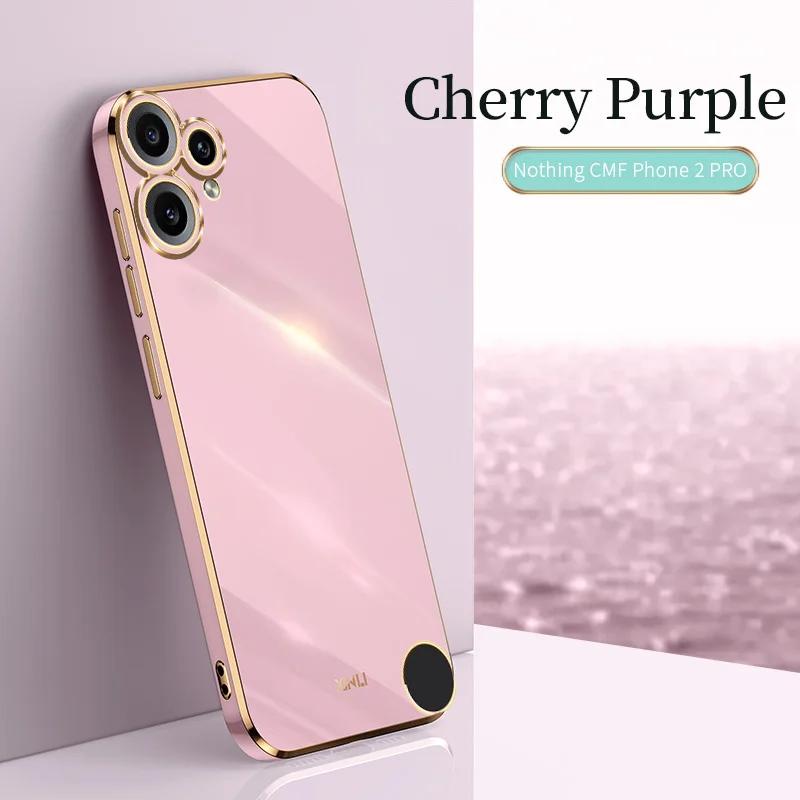 

Для Nothing CMF Phone 2 Pro 6D Плетение Мягкий ТПУ Чехол Для Nothing CMF Phone 2Pro Гальваническое Покрытие Мягкий Силиконовый Ударопрочный Защитный Чехол CMF Phone 2 Pro фиолетовый