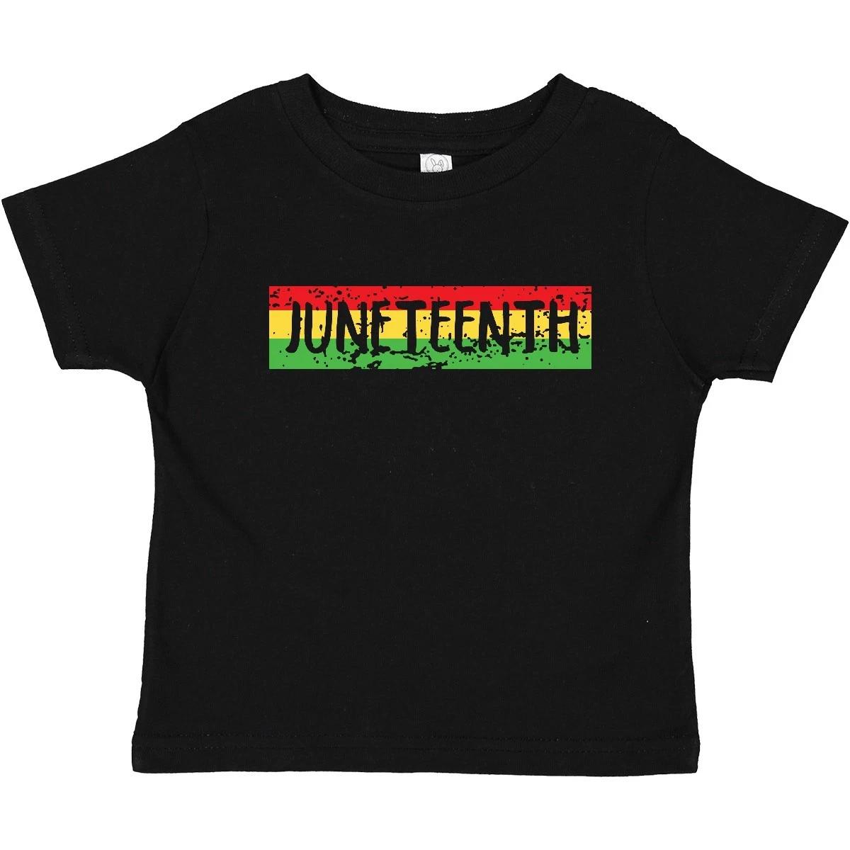 Inktastic Juneteenth Banner In Red Yellow And Green Baby T-Shirt First Black 1st 100