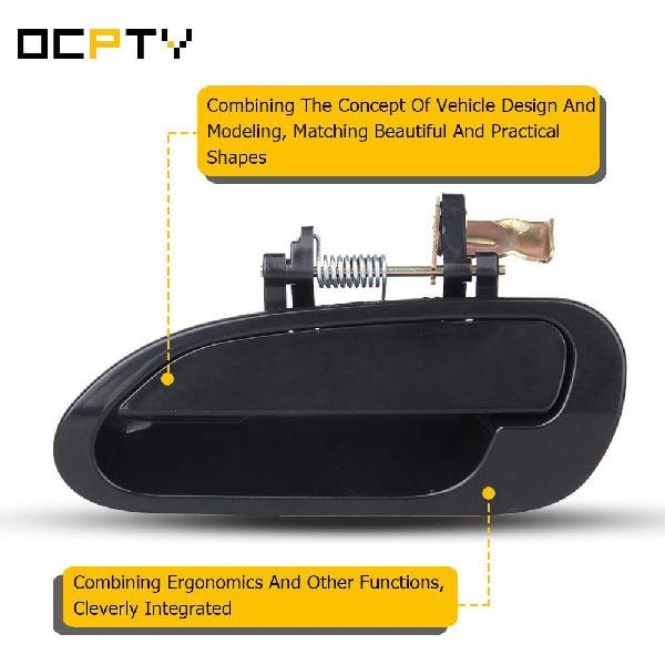 OCPTY Door Handle Exterior Rear Driver Left Side Replacement Fit 1998-2002 for Honda for Accord Outside Door Handle Black