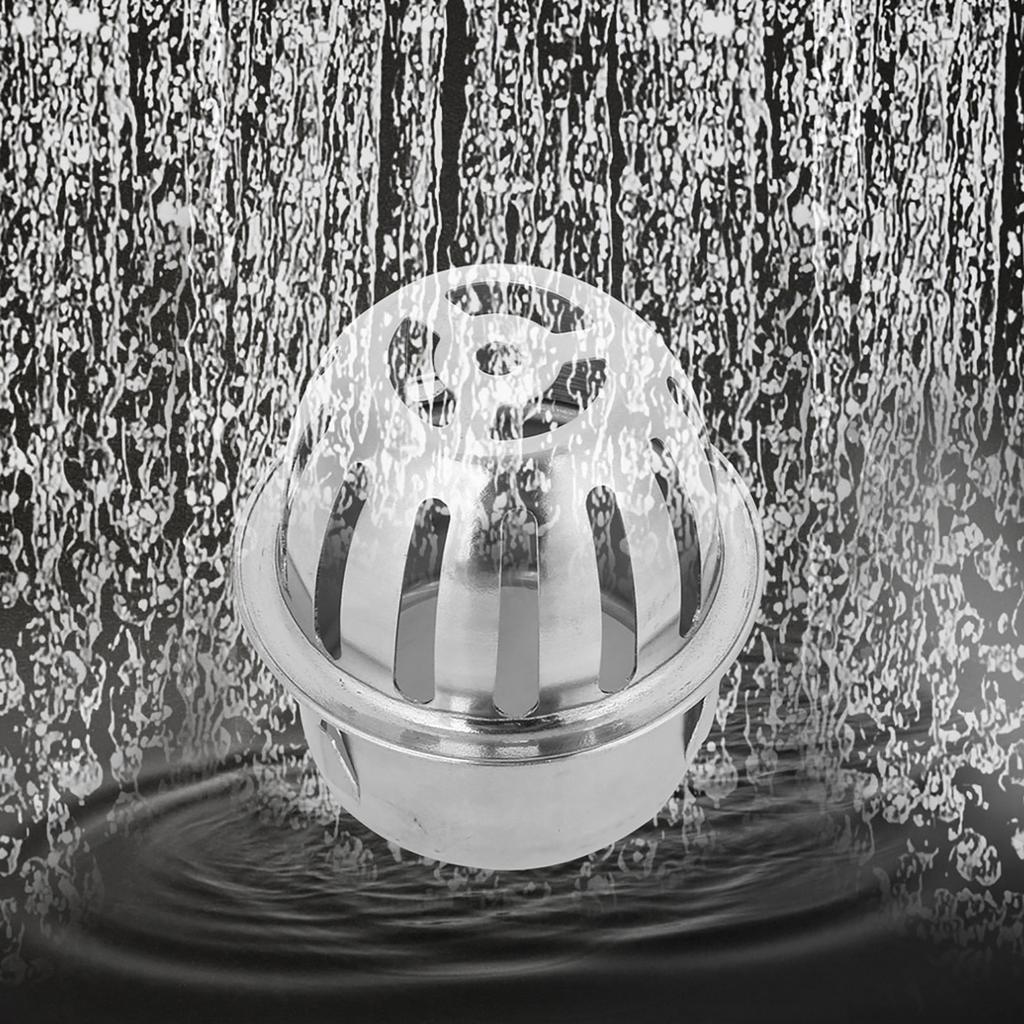 Stainless Steel Round Shape Floor Drain for Home Bathroom Outdoor Yard Balcony Use(75mm/3in)