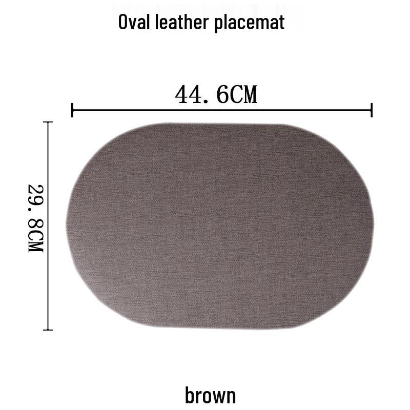 Luxury Rectangular Leather Placemat: Waterproof, Oil-proof, and Heat-insulating for Restaurants and Hotels