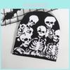 Knitted Hat With Skull Pattern For Fall And Winter Streetwear Fashion Accessory