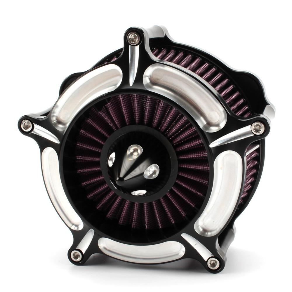 Motorcycle Air Filter Contrast Cut Turbine Air Cleaner Intake Filter For Harley Sportster XL883 1200 1991-2022 Filtre a Air Moto