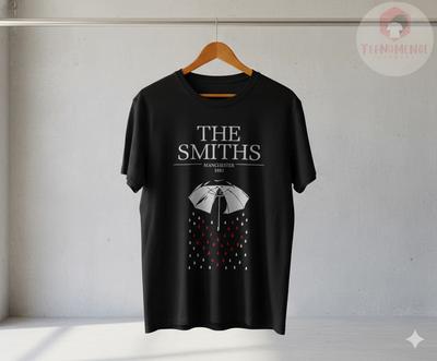 The Smiths Manchester 1982 Umbrella Graphic T-Shirt Black Unisex - T338