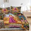 3pcs Cartoon Tangled Rapunzel Printed Bedding Set, Soft and Comfortable Quilt Cover for Bedroom B012