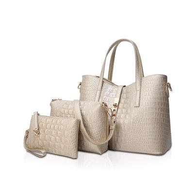 Handbag Set with Shoulder and Clutch Large Solid Perfect for Entrance and NICOLE&DORIS Women's Crocodile-Embossed Wallet, Bag, Bag. Capacity, Color,