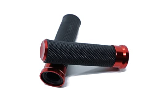 

Beatus 6 доступных цветов Простые и красивые мотоциклетные ручки руля из алюминия и резины Универсальный 22,2 мм (красный)