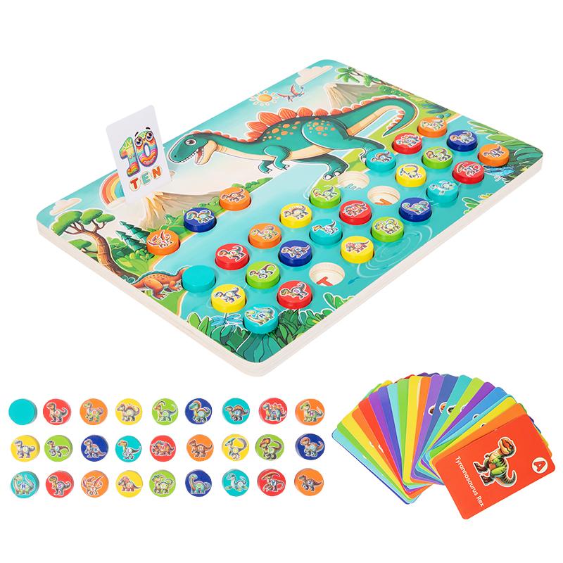 

Montessori Toy Dinosaur Alphabet Matching Busy Board Set for Children Letter Recognition Early Education Puzzle Game Word Learn