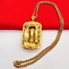 2026 Ethnic Style 18K Gold Plated Dragon & Guanyin Buddha Pendant Necklace for Men