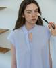 Opeundoeoseutyudio Nameless Tie Blouse Blue