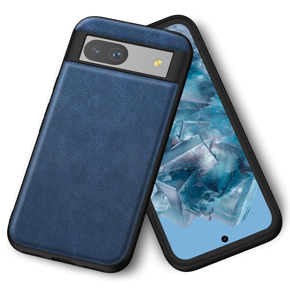 

For Google Pixel 8a Retro Phone Case PU Leather+TPU+PC Cell Phone Cover Blue
