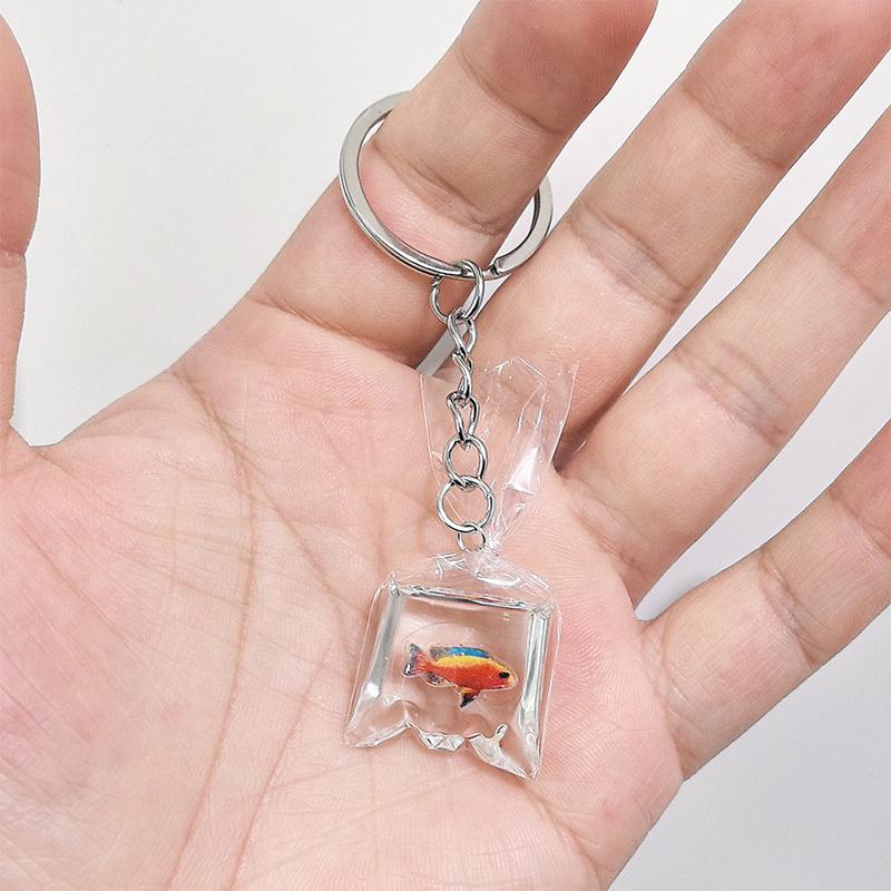 

Креативный брелок в виде золотой рыбки карпа, персонализированный прозрачный брелок-подвеска в виде рыбки, изысканное украшение для рюкзака, подарки