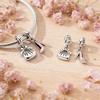 Silver 925 Character and Life Bag and High Heels Combination Pendant Charms Beads Fit Bracelet DIY Jewelry Gift for Women
