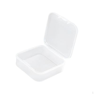 Small Clear Beads Storage Container Box with Hinged Lid for of Items, Crafts, Jewelry,