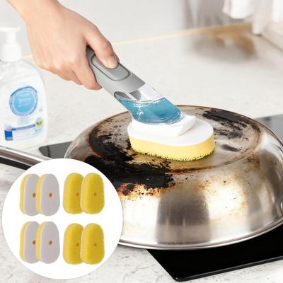 8Pcs Dish Wand Sponge Refills Non-Scratch Dual Texture Dish Washing Scrubbers Replacement Dishwasher Sponges