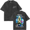 Gewaschenes Vintage Britney Spears The Britney Album Grafik T-Shirt Herren Damen Freizeit Retro Übergroßes Kurzarm T-Shirt Streetwear