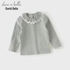 DAVE & BELLA Girls' Long-Sleeve Ruffle-Collar Cotton Base Layer
