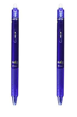 Set of 2 Pilot FriXion Ball Knock Pens, 0.5mm, Blue, LFBK-23EF-L